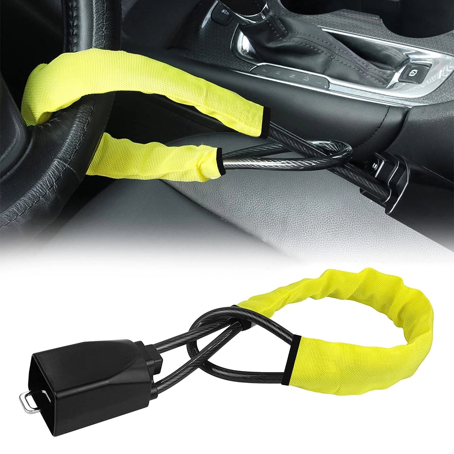 Portable Steering Wheel Seat Belt Lock – Universal Anti-Theft Car Security Device