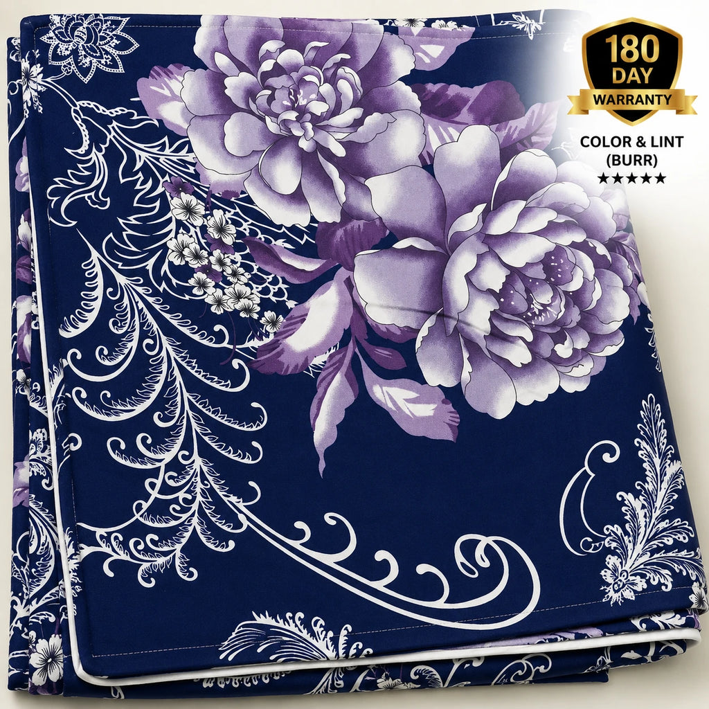 Hozvera VIP Cotton Satin King Size Bedsheet - (1 Double Bedsheet + 2 Pillows)