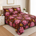 Hozvera VIP Cotton Satin King Size Bedsheet - (1 Double Bedsheet + 2 Pillows)