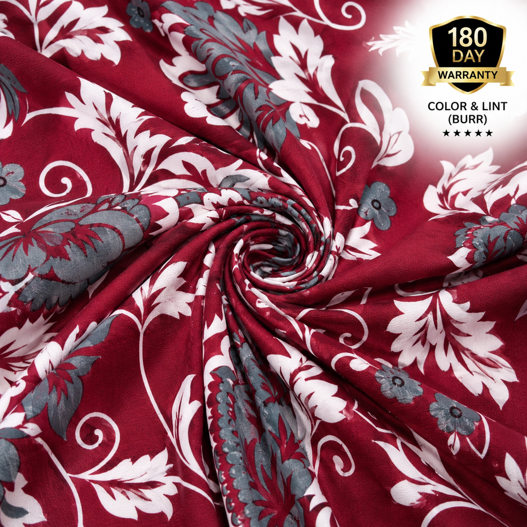 Hozvera VIP Cotton Satin King Size Bedsheet - (1 Double Bedsheet + 2 Pillows)